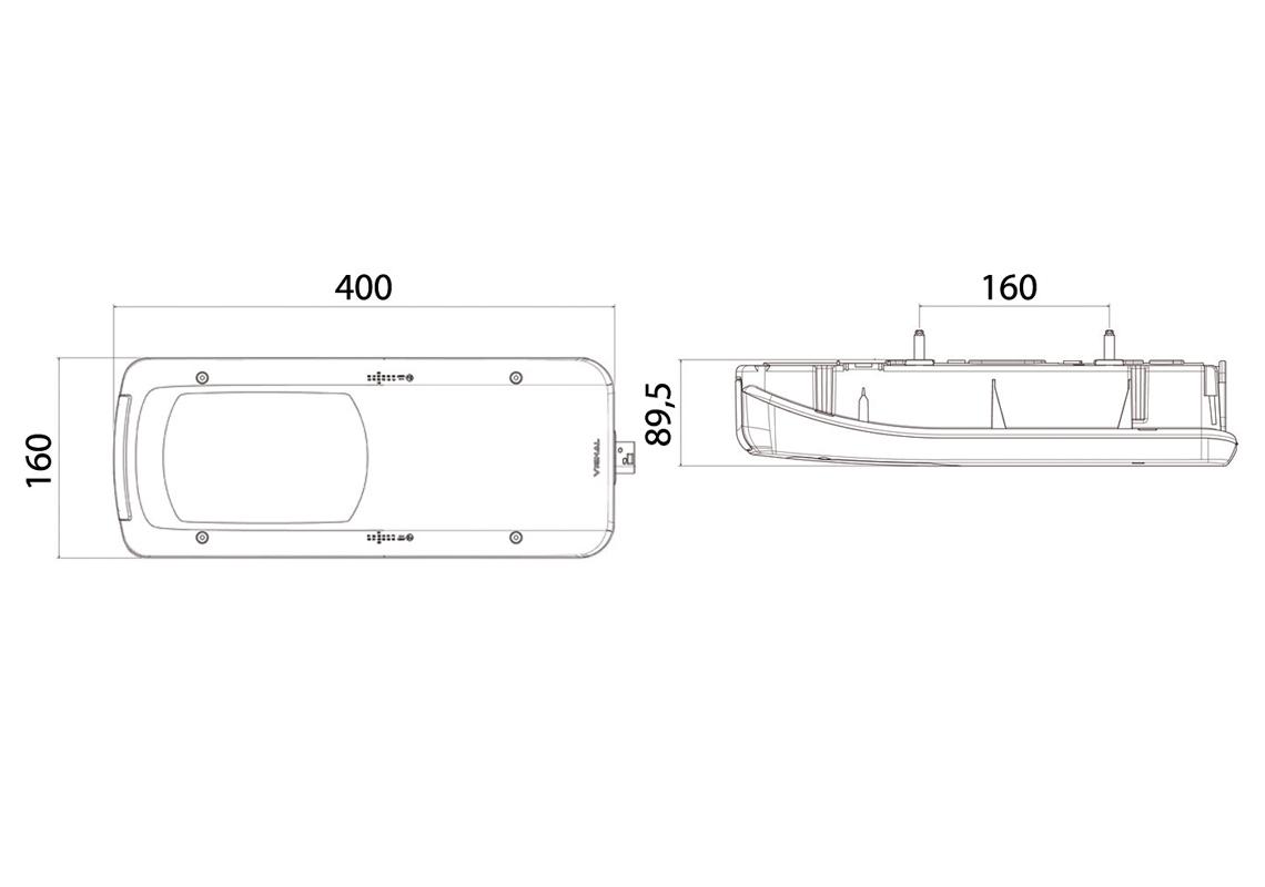 Feu arrière Droit avec connecteur HDSCS 8 voies arrière DAF